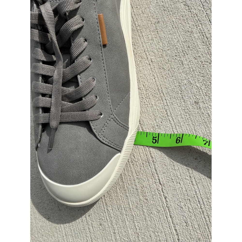 Dr Scholls Time Off Platform Sneakers Womens 8W Grey Faux Suede NWOB - Picture 4 of 9
